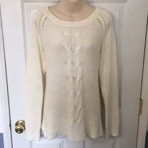 NWOT apt 9 white sweater size L